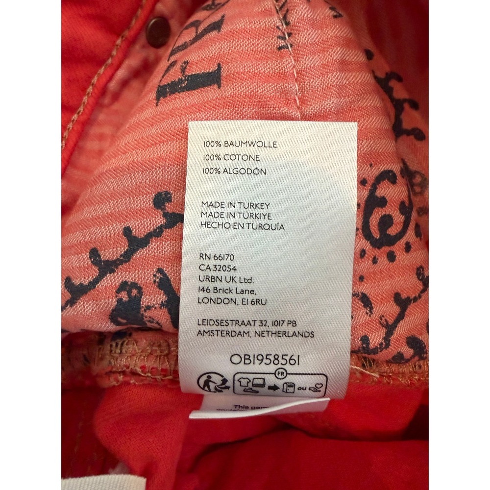We The Free Waterfalls Baggy Wide-Leg Jeans in Orange Size 27 - Picture 7 of 13